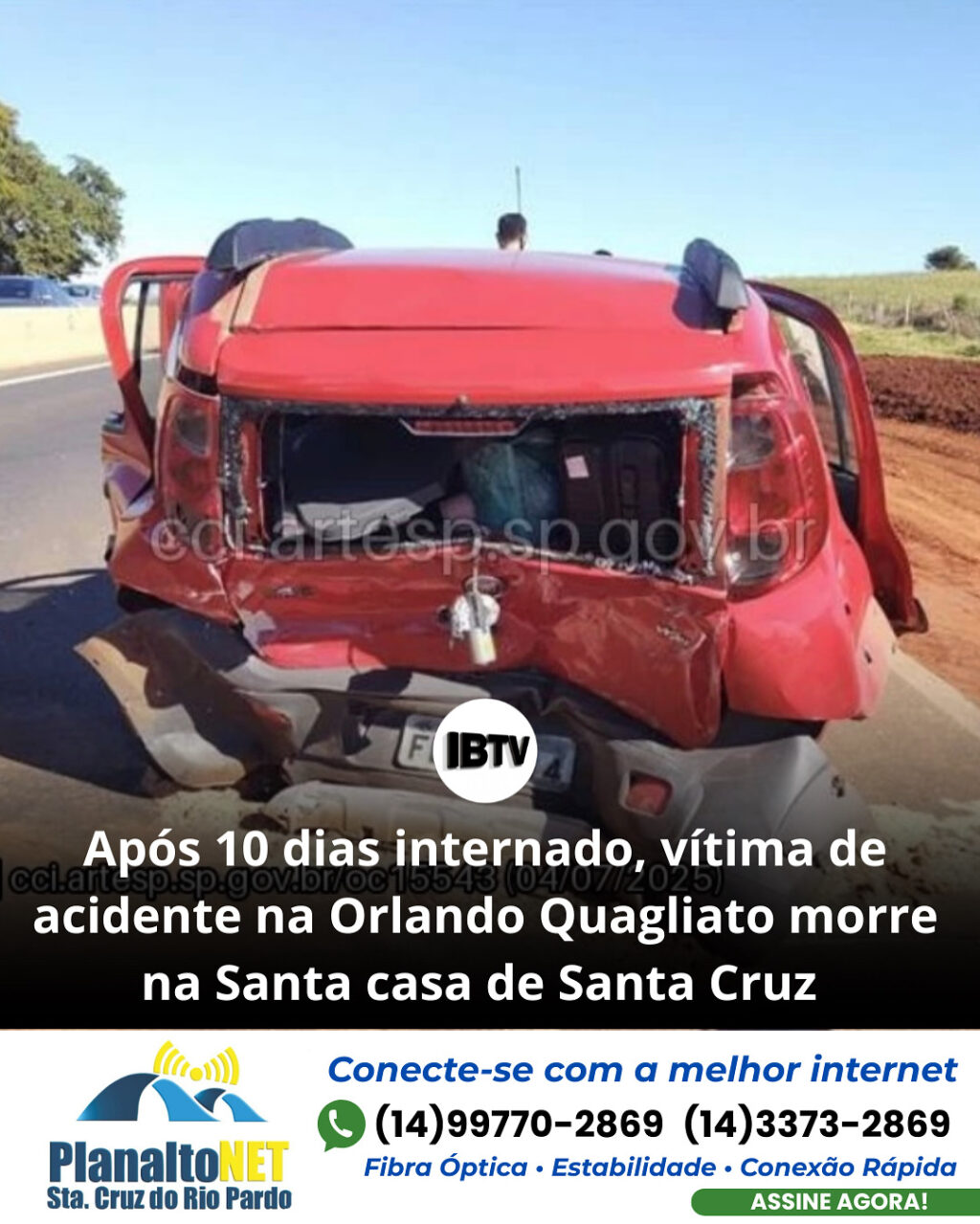 Post de notícia jornalístico preto e vermelho - 1
