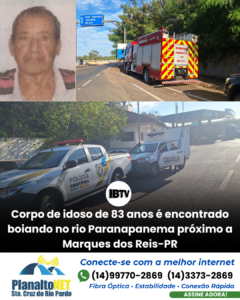 Post de notícia jornalístico preto e vermelho