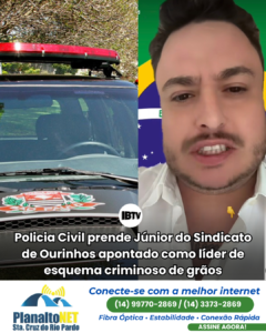 Post de notícia jornalístico preto e vermelho