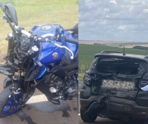 Post de notícia jornalístico preto e vermelho